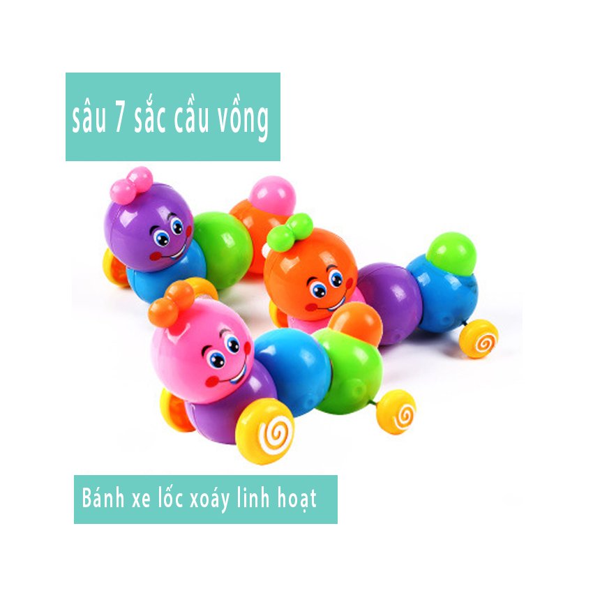 Đồ chơi vặn cót SÂU mini chạy đà bằng nhựa ABS màu sắc dễ thương chuyển động cho bé trai và gái Đồ chơi vặn cót truyền thống Trò chơi trên sàn cho bé Tmarket Vn