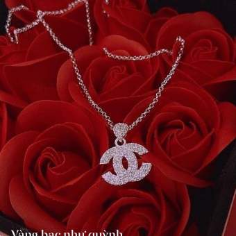 Dây chuyền bạch kim nữ, dây chuyền nữ đẹp mạ bạc cao cấp, DÂY chuyền bạc ý xi kim, dây chuyền mạ vàng trắng, dây chuyền kim cương Trang Sức Gami KD26061901 - dùng đi tiệc cực kì sang CAM KẾT KHÔNG ĐEN