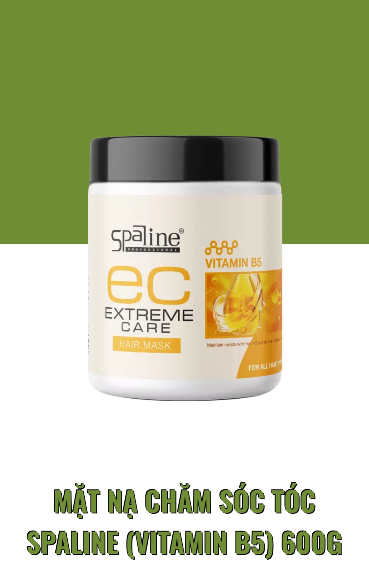 Hấp chăm sóc tóc spaline hương vitamin b5 600ml & 850ml