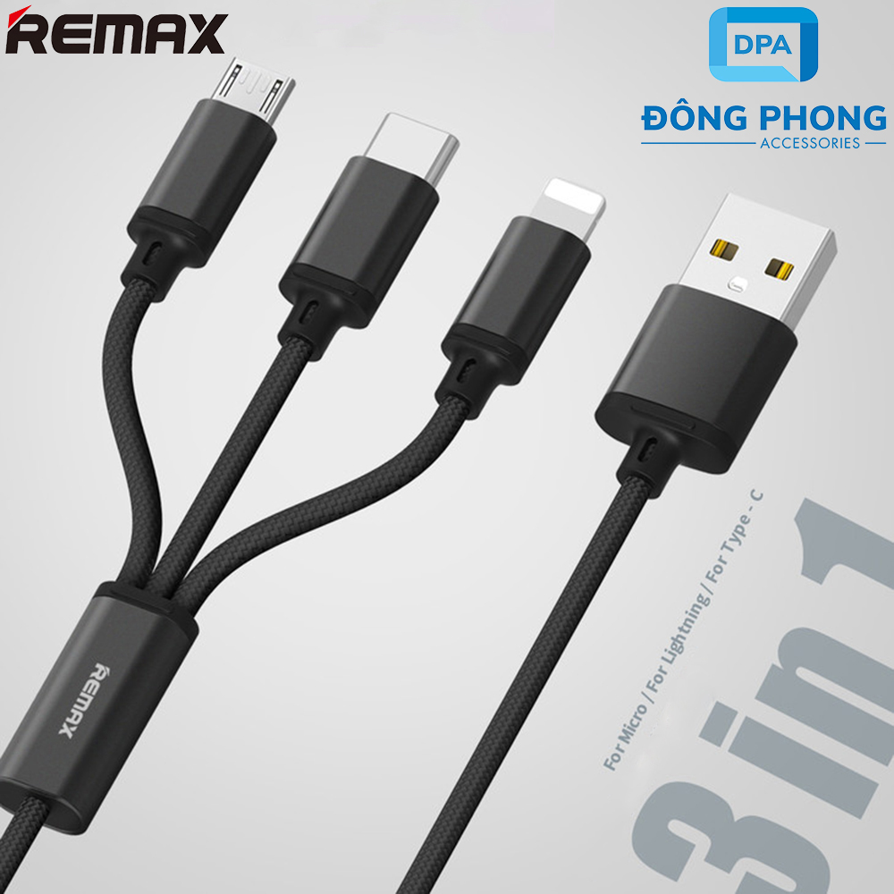 Cáp đa năng 3 đầu remax rc-131th chính hãng