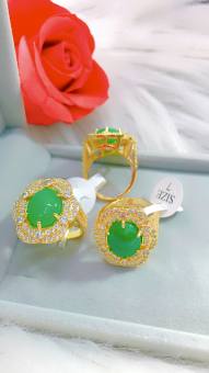 [ Nhẫn Nữ Cẩm Thạch Hàn Quốc - Chất Liệu Bên Trong Lõi Bạc Thái Vĩnh Viễn Không Đen ] Givishop - N170520 - nhan vang y dep, nhan vang nu dep, nhan vang tay nu, nhan vang 18k nu, nhan vang doi, nhan vang dep 2019, nhung mau nhan vang dep