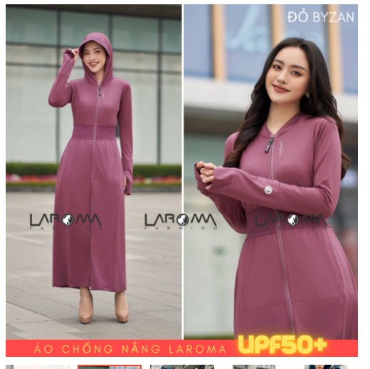 Áo Choàng chống nắng nữ Laroma 1Lớp UPF50+ | Làm mát | Kháng khuẩn | Khử mùi