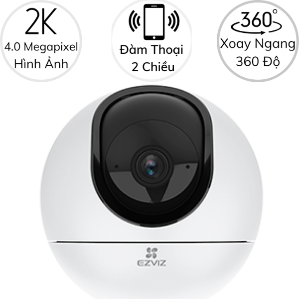 Camera wifi quay quét 2k, tích hợp ai ezviz c6 4mp