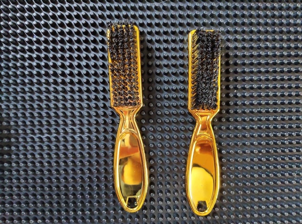 Combo 2 cây chổi phủi tóc chuyên fade, chổi phủi Barber Gold