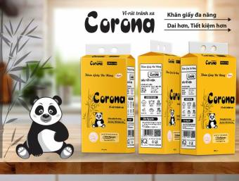 Khăn giấy rút gấu trúc Corona chính hãng cao cấp, mịn, siêu dày 500 tờ/bịch