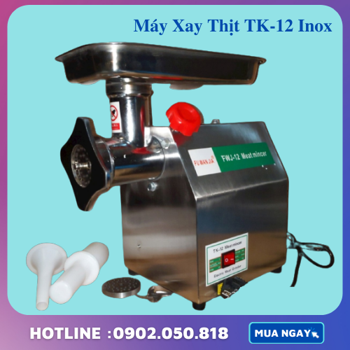 Máy xay thịt công nghiệp đa năng de12 công suất 800w máy đùn thịt inox bảo hành 12 tháng