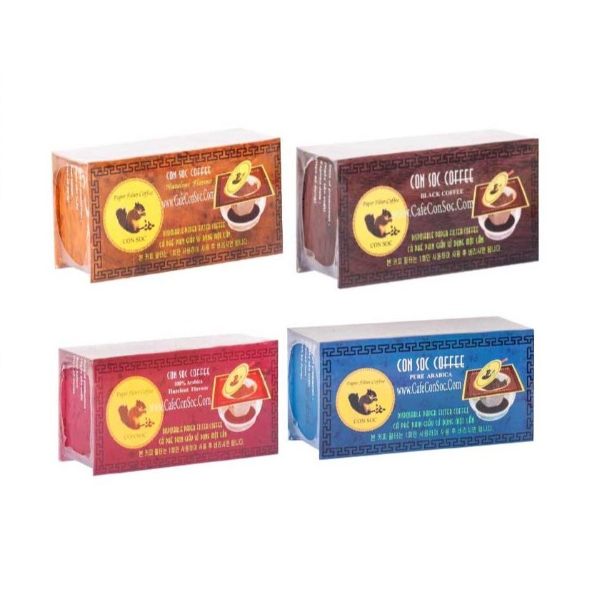 Cà phê con sóc phin lọc giấy - hộp 10 gói