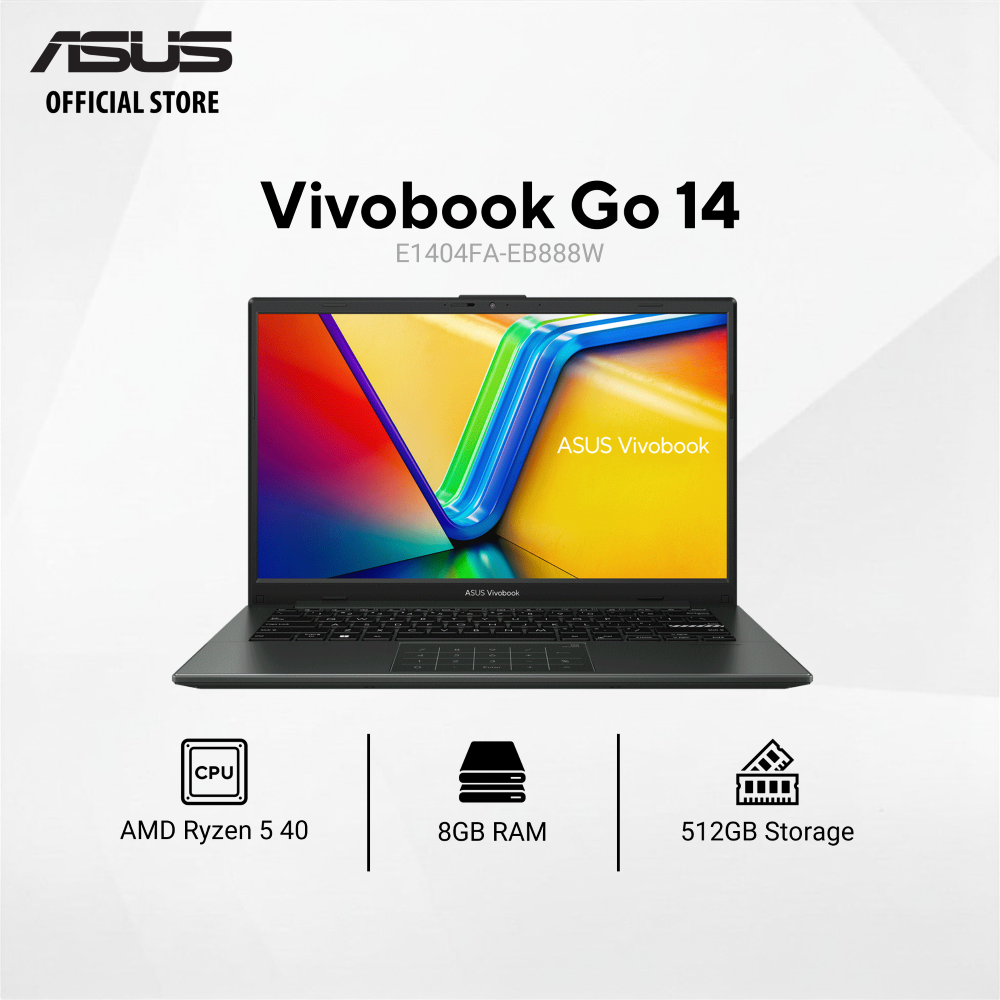 ASUS Vivobook Go 14 E1404FA-EB888W 14" Laptop (AMD...