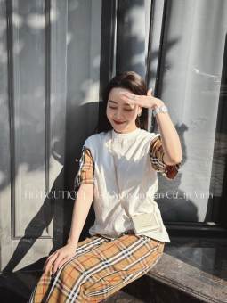 Sét bộ kẻ áo phông cộc tay kết hợp quần dài HN53 BHF