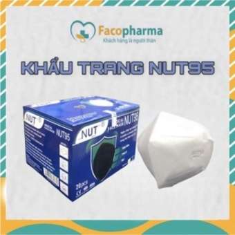 Khẩu trang N95  kháng khuẩn 5 lớp chính hãng NUT95 ngăn bụi mịn khói bụi và giọt bắn hộp 20 cái thời trang