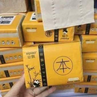 1 THÙNG 30 GÓI KHĂN GIẤY GẤU TRÚC sipiao.