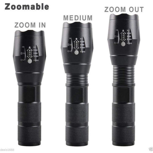 ĐÈN PIN SIÊU SÁNG CÔNG NGHỆ NHẬT XML - T6 LED Cao Cấp Hợp Kim Chống Nước Pin Có Thể Sạc Lại Full box Bảo Hành 12 Tháng