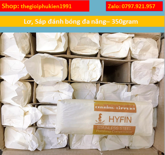 Lơ, sáp đánh bóng kim loại hyfin 850g, koyo allox 350g - nhập khẩu - viên lớn