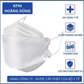 COMBO 50 Chiếc Khẩu Trang Kháng Khuẩn 4D Hoàng Dũng Mask KF94, Đạt Chuẩn Hàn Quốc, Kháng Khuẩn - Ngăn Ngừa Vi Khuẩn