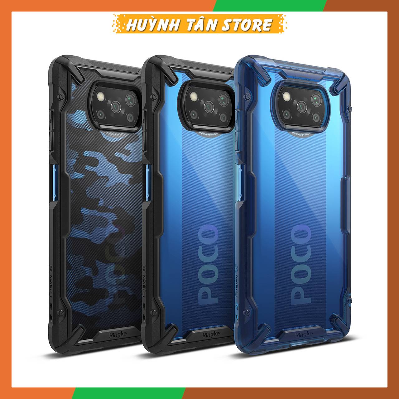 Ốp lưng Poco X3 Pro/ Poco X3 NFC chống sốc Ringke Fusion X chính hãng