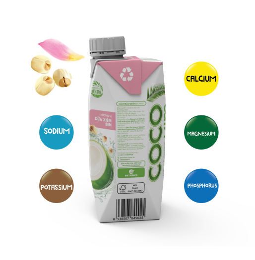 Nước Dừa Đóng Hộp 100% Dừa Tươi Kết Hợp Hương Sen Thơm Bùi - Thương hiệu COCOXIM 330ml
