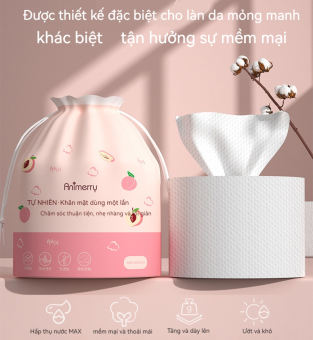 Khăn mặt dùng một lần, khăn giấy mềm bằng cotton, khăn giấy, khăn lau mặt, khăn lau mặt dạng cuộn, khăn lau mặt, khăn làm đẹp và tẩy trang, khô và ướt hai mục đích
