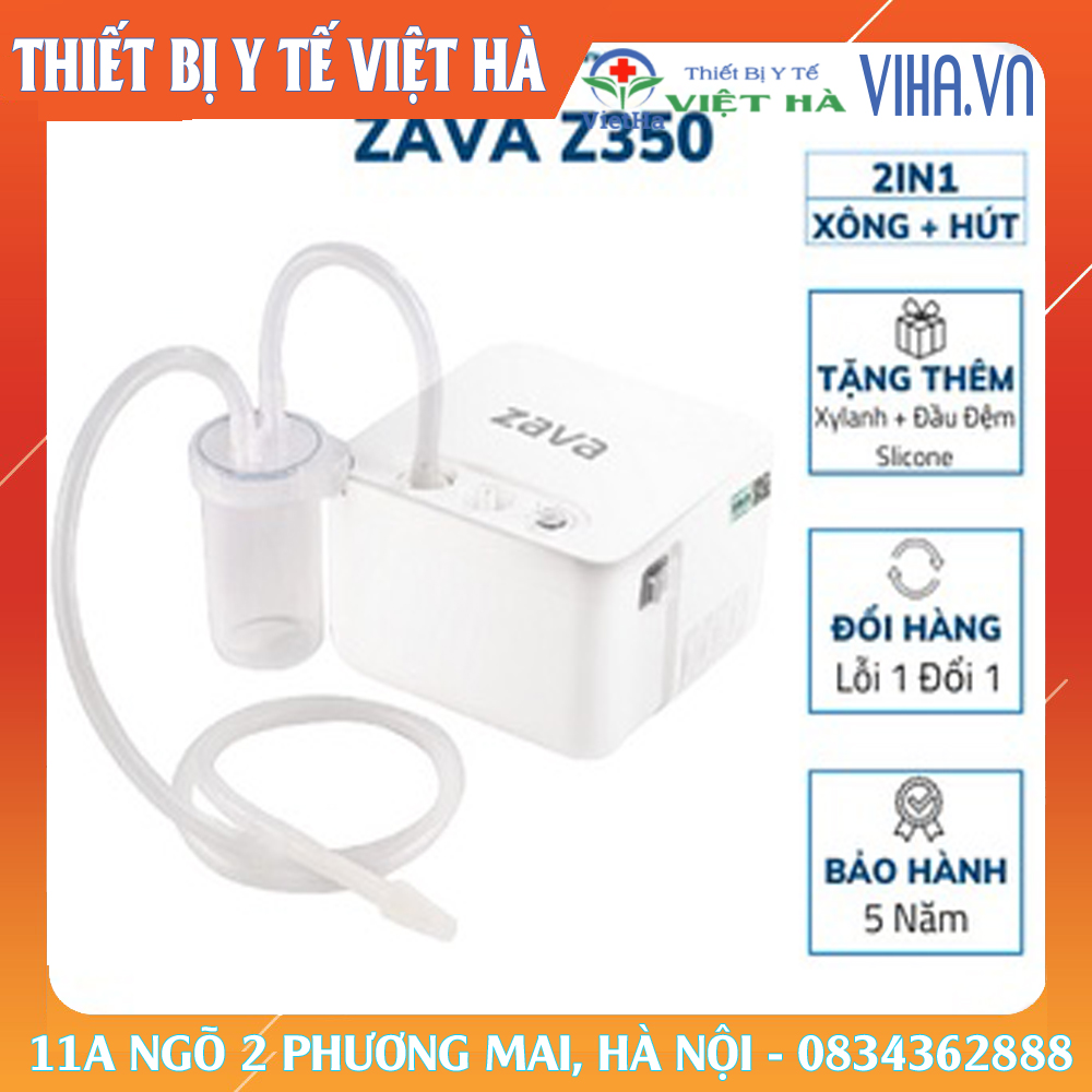 Máy xông hút mũi 2 trong 1 zava z350 cải tiến cốc hút dịch mũi, máy xông khí dung và hút dịch mũi cho bé