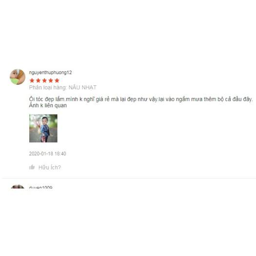 Búi tóc giả trung niên, búi hoa không đính đá