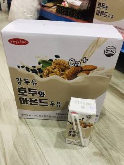 THÙNG 16H SỮA HẠT ÓC CHÓ HẠNH NHÂN HÀN QUỐC 190ml