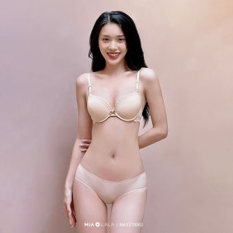 Áo lót có gọng đệm vừa cotton phối quai ren điệu MiaLala 0002 NA1370002