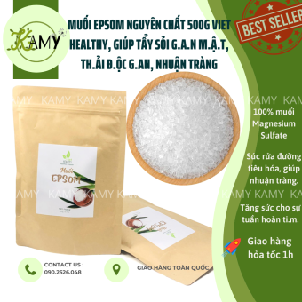 Muối epsom nguyên chất Viet Healthy 500g nhuận tràng, làm sạch đường tiêu hóa