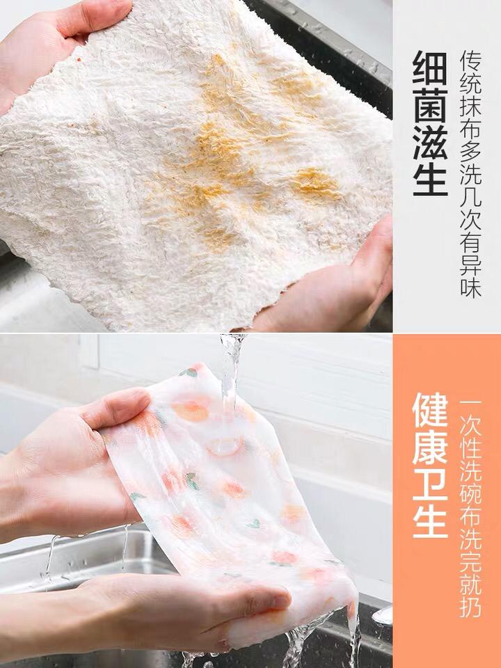 Gambar 1 Roll Tissue Dish Cloth Hack Kitchen Towel With Dishwasher Student OL Office Lady Worker Reusable 2 ways Dry Wet