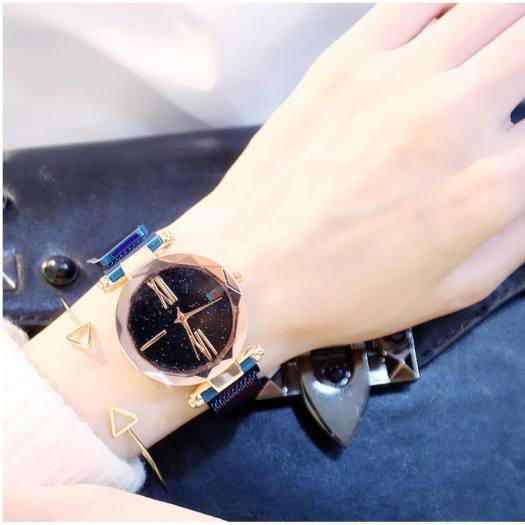 ĐỒNG HỒ NỮ DÂY NAM CHÂM LỤA DIMINI SIÊU SANG CHẢNH CỰC ĐẸP