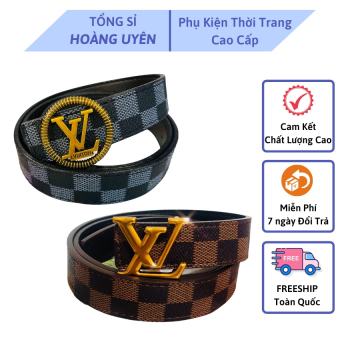 Thắt lưng nam nữ LV [ SIÊU ĐẸP ] dây lưng nữ Unisex bản nhỏ mặt khóa đồng da mềm Caro thời trang cá tính, dây lưng nam, thắt lưng nam, dây nịt bụng nam, thắt lưng da, dây lưng da