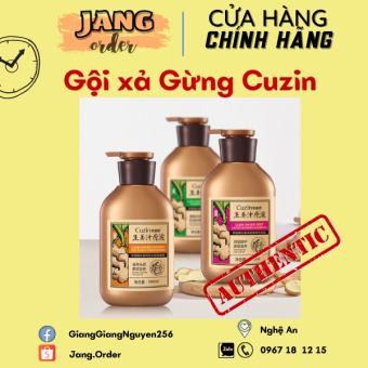 180k/cặp Dầu gội sả gừng Cuzin (500ML GỘI + 500ML XẢ)