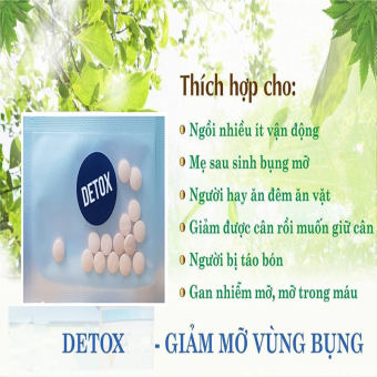 Detox Thải Mỡ Ban Đêm - 15 Viên Giúp Tăng Quá Trình Thải Mỡ Nhanh Hơn - Ưu Đãi 20 Khách Hàng Đầu Tiên Mua Sản Phẩm - Sản Phẩm Kết Hợp Được Với Các Sản Phẩm Giảm Cân Khác