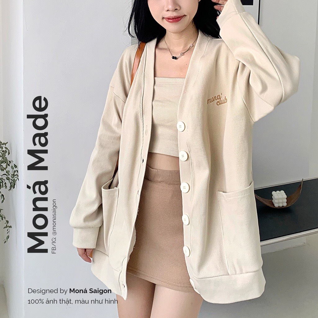 Set et áo khoác len cardigan moná - tiara