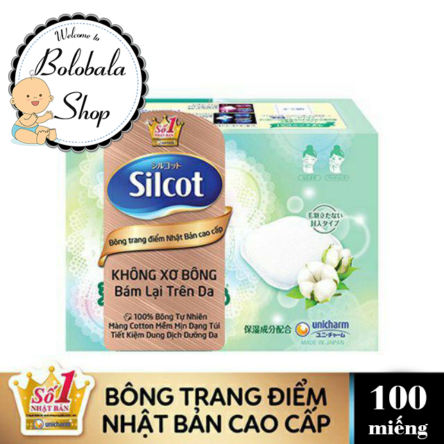 Bông Tẩy Trang Cao Cấp Silcot cao cấp hộp 20 miếng - hàng tặng