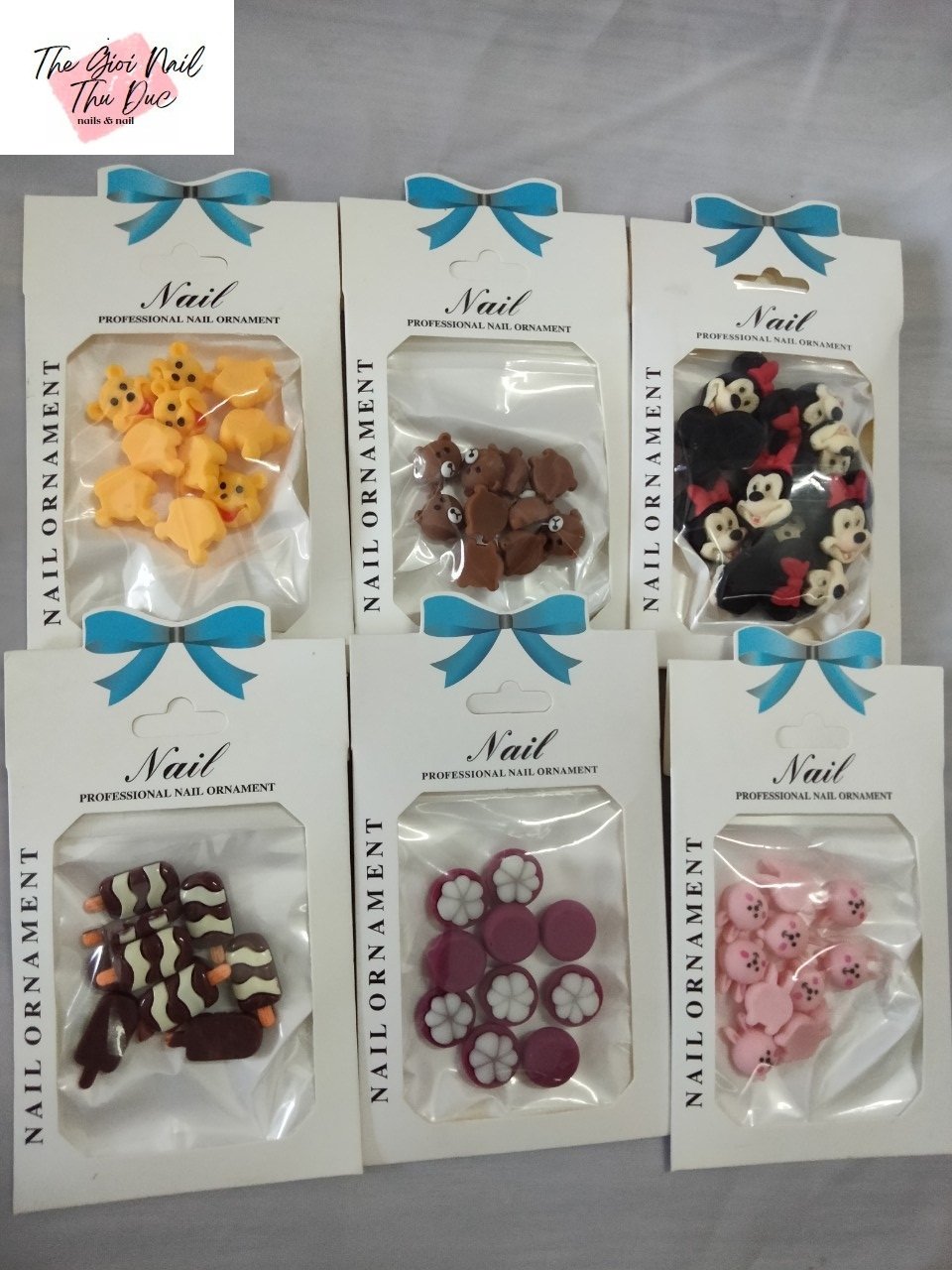 Charm nơ các loại trang trí móng