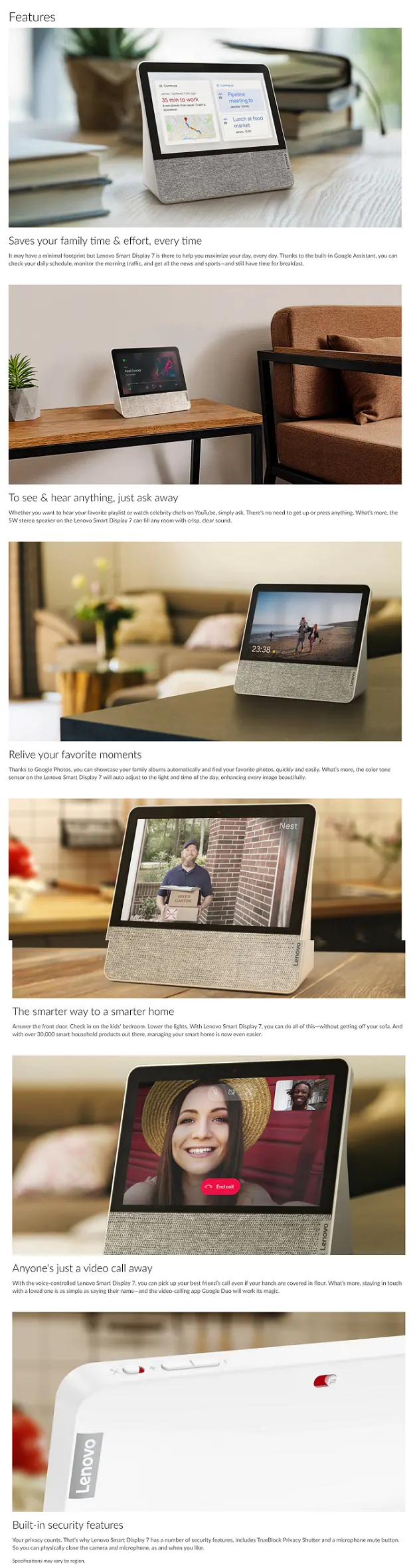 lenovo smart display phone calls