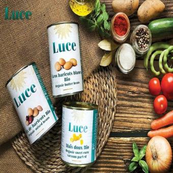 Đậu hữu cơ đóng hộp Luce 400g