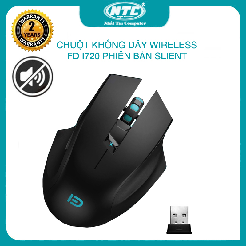 Chuột không dây wireless fd i720 6d chuyên game dpi 2400 - pin dùng liên tục 12 tháng - nhất tín computer