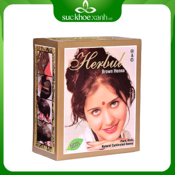 Thuốc nhuộm tóc thảo dược màu nâu Herbul Brown Henna [MUA 10 TẶNG 1]