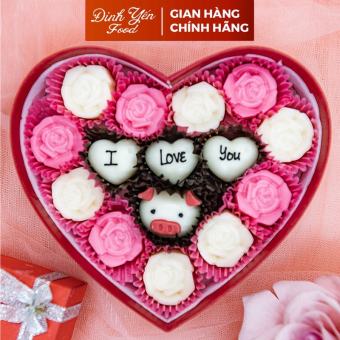Hộp quà tặng socola valentine/16x3,5cm/M1B/18 viên