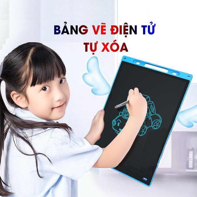 [Hoàn tiền 6%]Bảng Viết Vẽ Điện Tử Tự Xóa Thông Minh Kèm Bút Màn Hình LCD 8.5 inch Cho Bé Xóa Nhanh Chỉ Với Một Nút Bấm