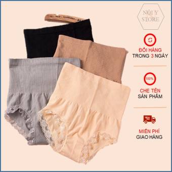 Combo 2 Quần lót nữ Cạp cao Gen bụng Định hình Chân ren hoa Kháng khuẩn Munafie, Quần gen nịt bụng định hình, Quần gen nịt bụng mặc váy