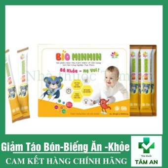 Bio Min Min Chống Táo Bón Kích Thích Ăn Ngon Cho Bé Giúp bé hết biếng ăn, tăng cân, tiêu hóa tốt bổ sung vitamin Hộp 20 gói