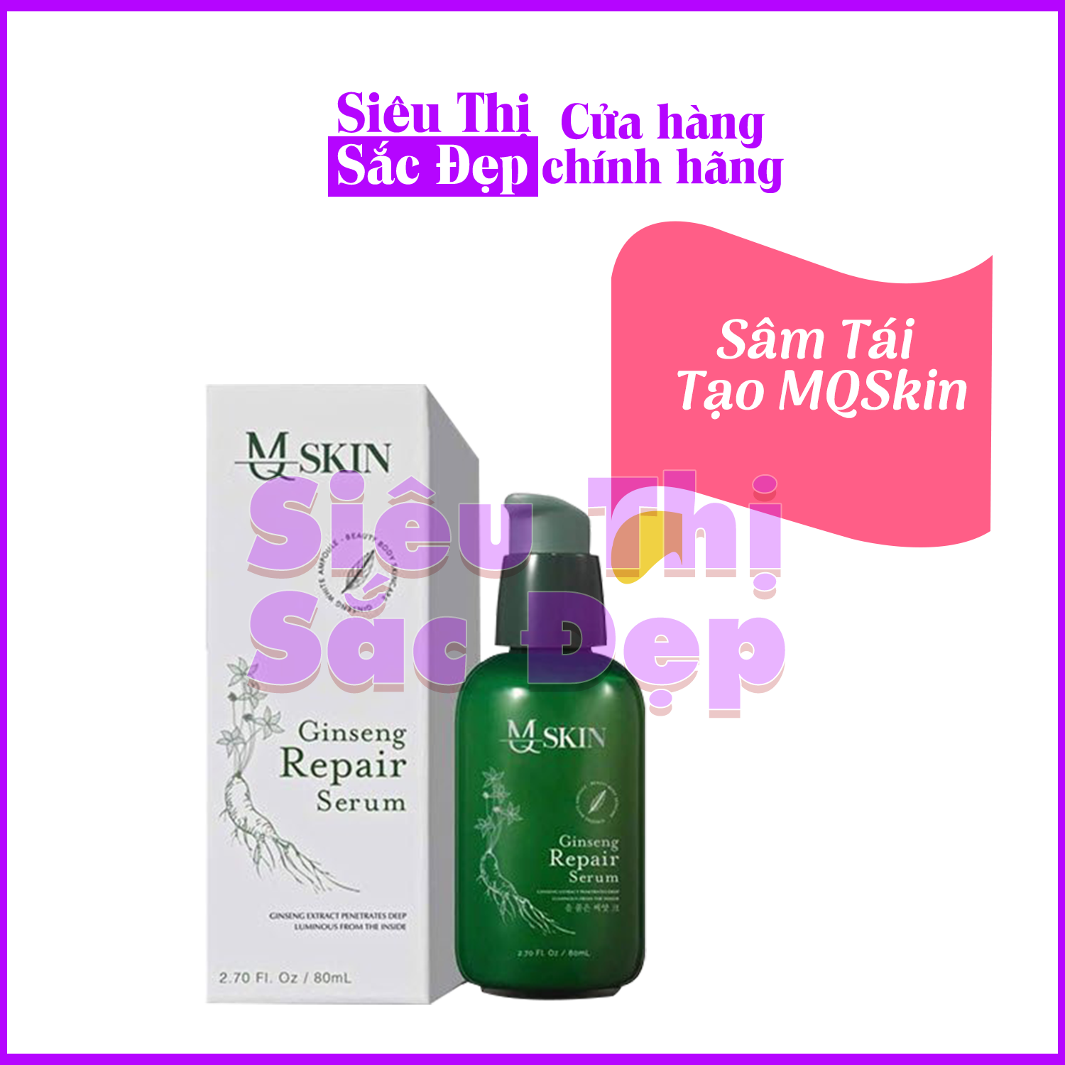 SERUM NHÂN SÂM MQ SKIN TÁI TẠO DA