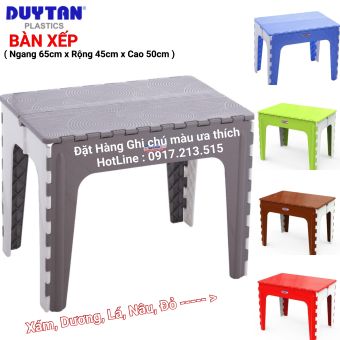 Bàn xếp nhựa duy tân (65 x 45 x 50 cm) No.947