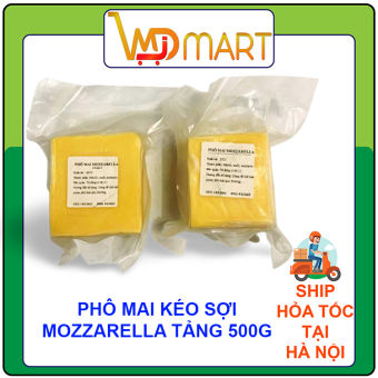 Phô mai kéo sợi Mozzarella Đức tảng 500g dùng làm pizza, hotdog, nướng hàu