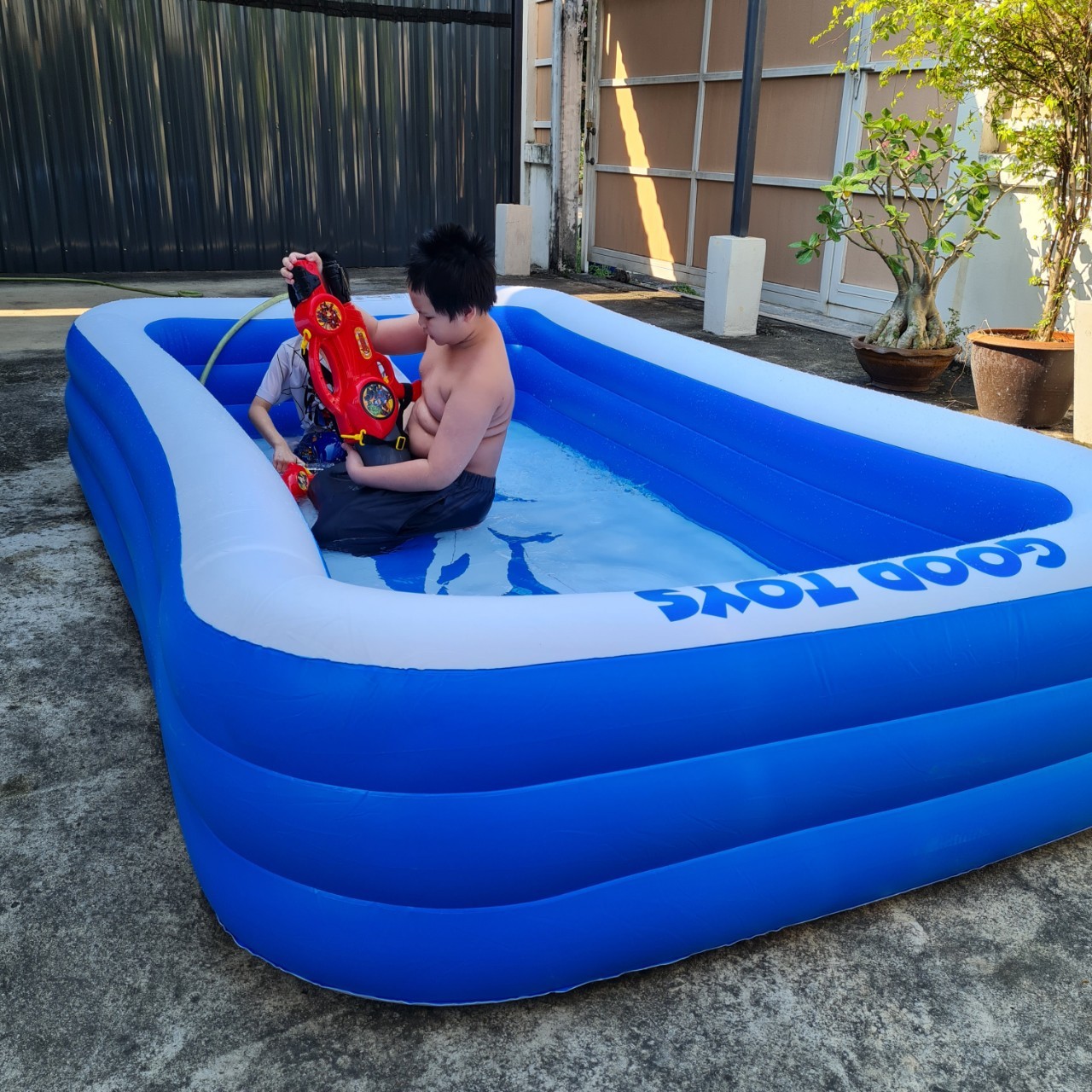 ToyNamus สระน้ำเป่าลม 3 เมตร 4 ชั้น ส้ม และ เขียว สระน้ำทรงเหลี่ยม 2เมตร 2ชั้น และ 3 เมตร 3 ชั้น สีฟ้า เลือกได้ สระน้ำ สระเป่าลม ราคา 499 บาท*ส่งฟรี