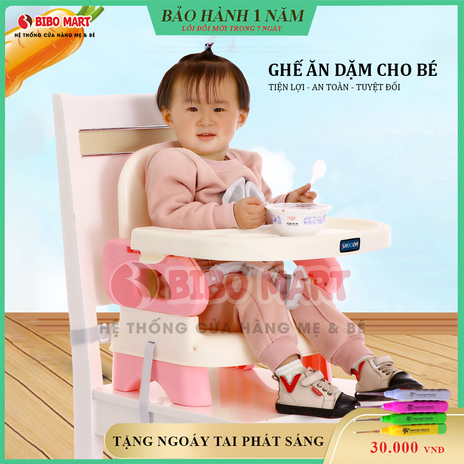 Ghế ăn dặm tiện lợi gấp gọn 3 chế độ cho BaBy thiết kế khay rộng rãi thoải mái để thức ăn và đồ chơi cho bé