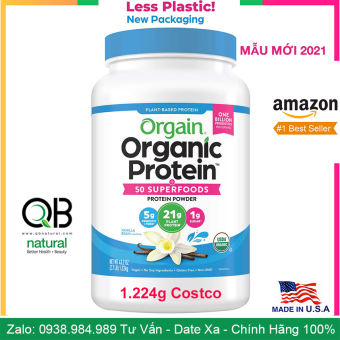 Bột Đạm thực vật Protein hữu cơ Orgain organic protein Chocolate Superfood Vani 1.2kg USA