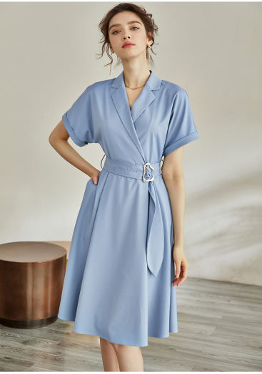 Leicai 2021 mùa hè mới in váy voan nữ màu xanh lam ngắn tay phong cách  phương tây dài giữa dòng váy 32609 - A-Line Váy 🆘 Kho Hàng Tàu | Đặt