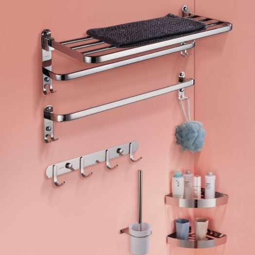 Phụ Kiện Nhà Tắm INOX 304 cao cấp Giá treo khăn tắm Thanh vắt khăn Móc treo quần áo - Dán tường gạch men hoặc khoan